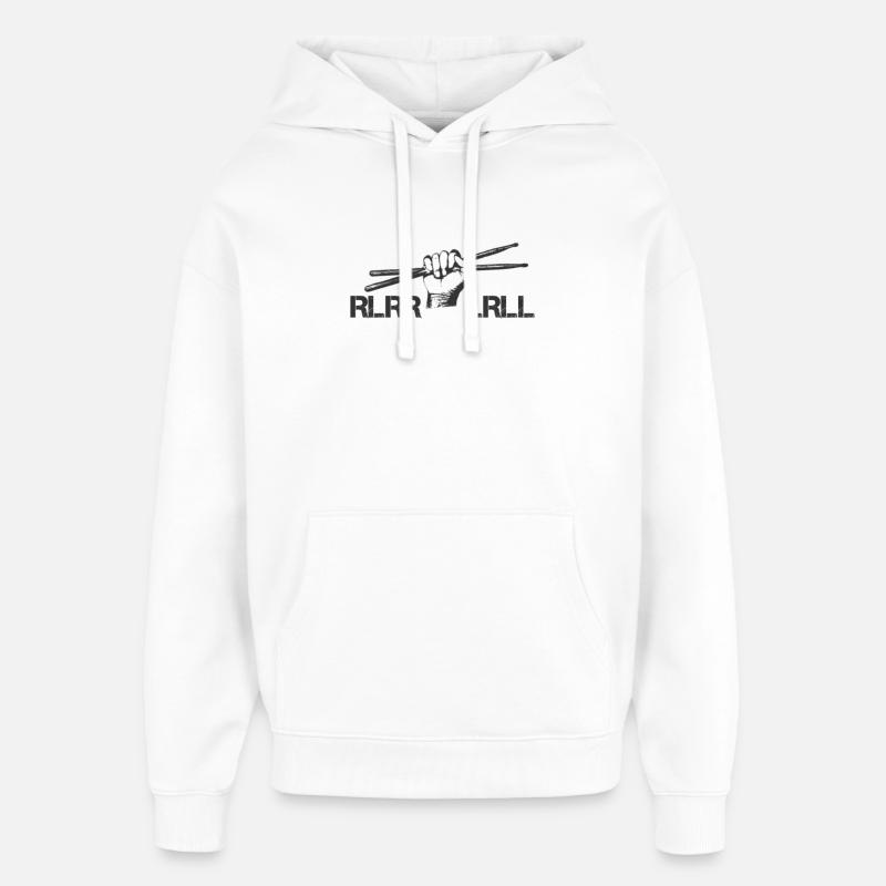Drums Drummer Schlagzeuger - Single Paradiddle - Sweat à capuche unisexe Stanley/Stella Oversized - blanc