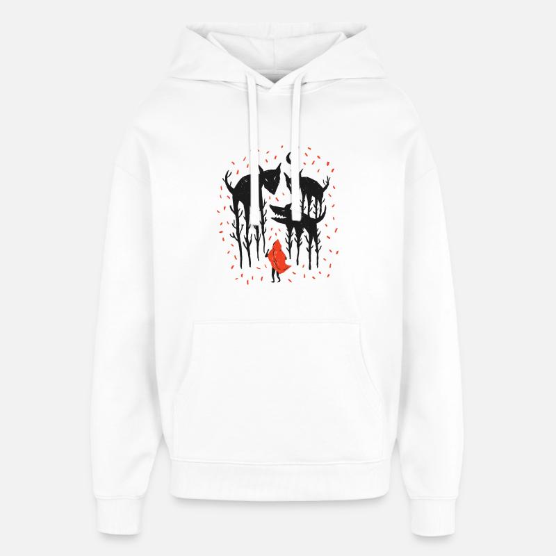 Rotkäppchen & die Wölfe - Oversized Unisex Hoodie von Stanley/Stella - Weiß