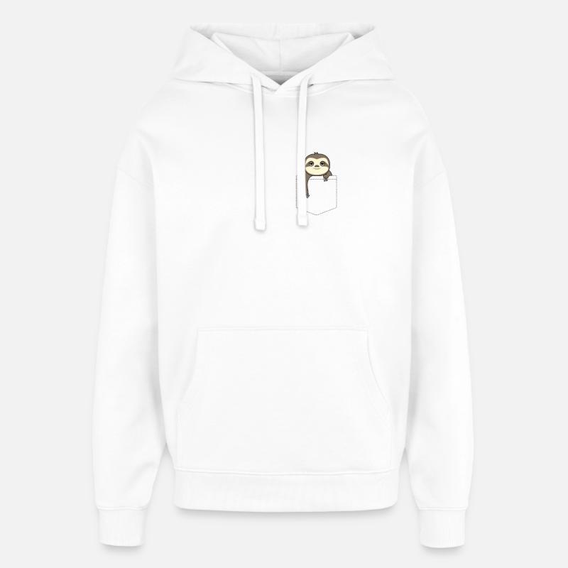 Faultier in einer Tasche - Oversized Unisex Hoodie von Stanley/Stella - Weiß