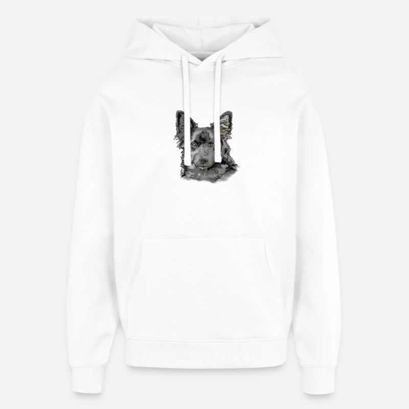 Berger australien - Sweat à capuche unisexe Stanley/Stella Oversized - blanc