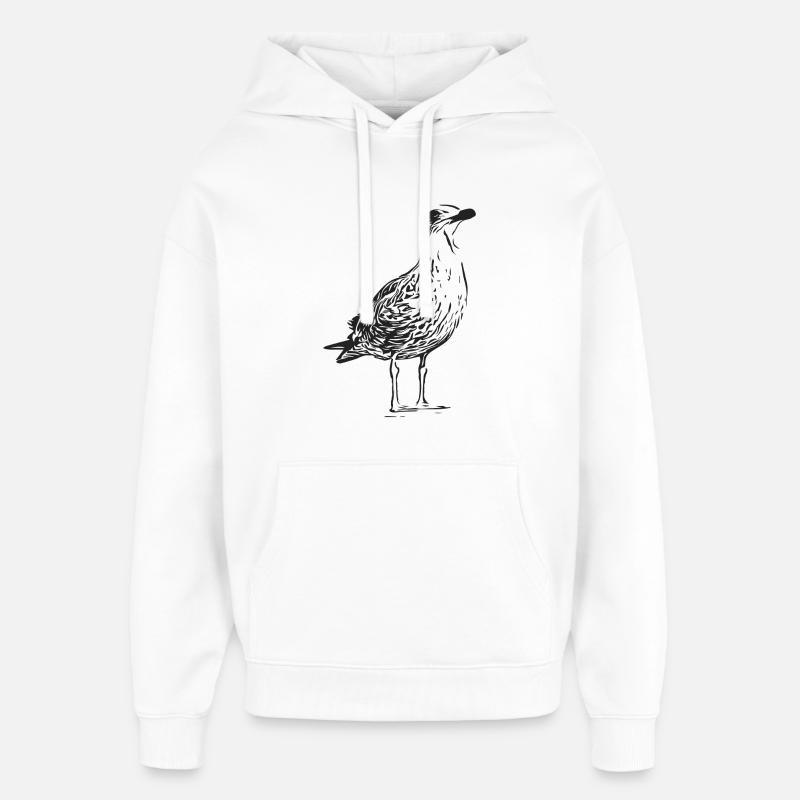 Eine Schöne Möwe - Oversized Unisex Hoodie von Stanley/Stella - Weiß