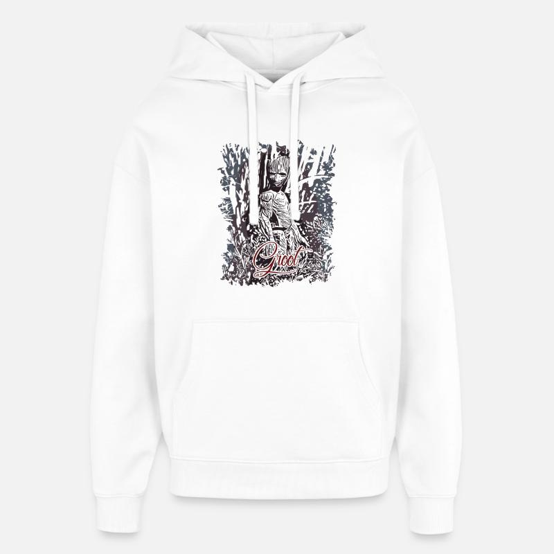 Wurzelmännlein Groot - Oversized Unisex Hoodie von Stanley/Stella - Weiß