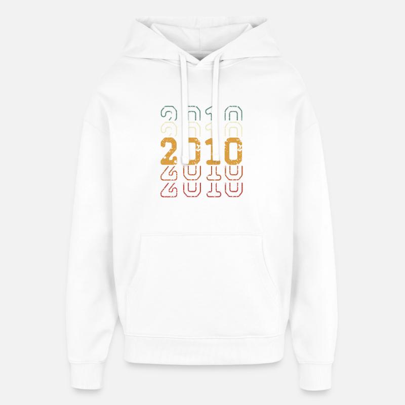 2010 - Sweat à capuche unisexe Stanley/Stella Oversized - blanc