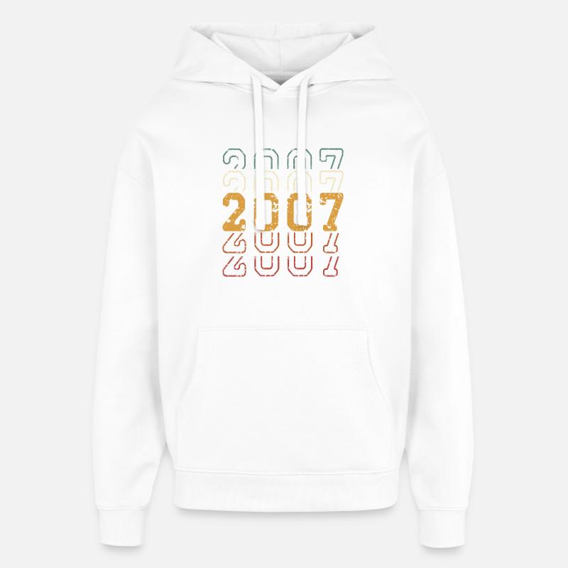 2007 - Sweat à capuche unisexe Stanley/Stella Oversized - blanc