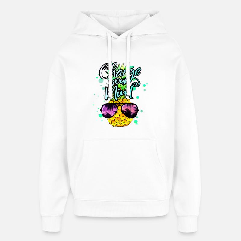 Ananas verändere dein Denken - Oversized Unisex Hoodie von Stanley/Stella - Weiß