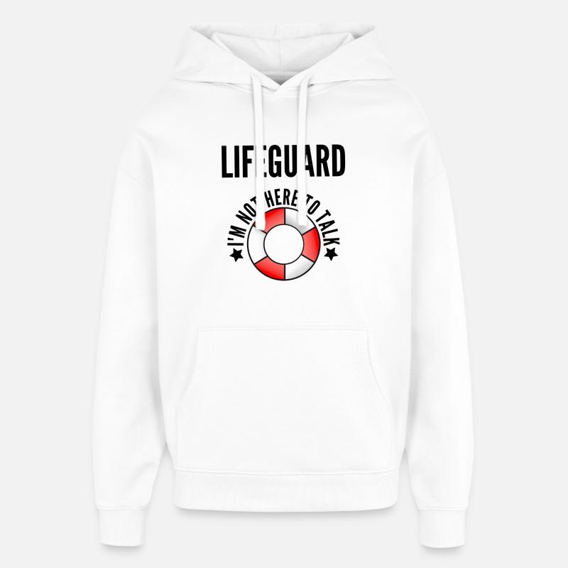 MAÎTRE NAGEUR - Sweat à capuche unisexe Stanley/Stella Oversized - blanc