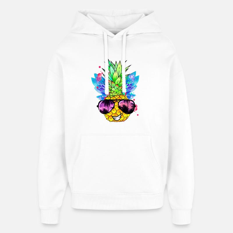 Art de l’ananas - Sweat à capuche unisexe Stanley/Stella Oversized - blanc