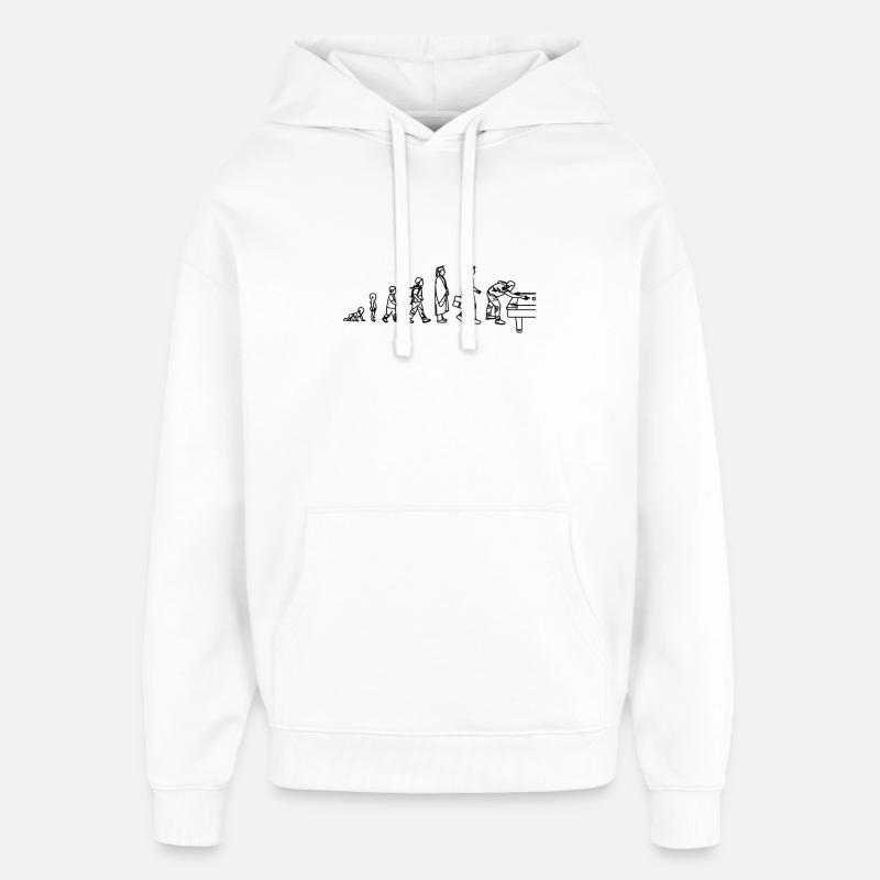 Billard Evolution - Oversized Unisex Hoodie von Stanley/Stella - Weiß