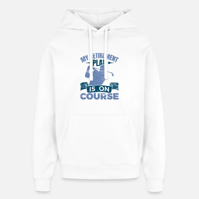 Retraite des golfeurs - Sweat à capuche unisexe Stanley/Stella Oversized - blanc