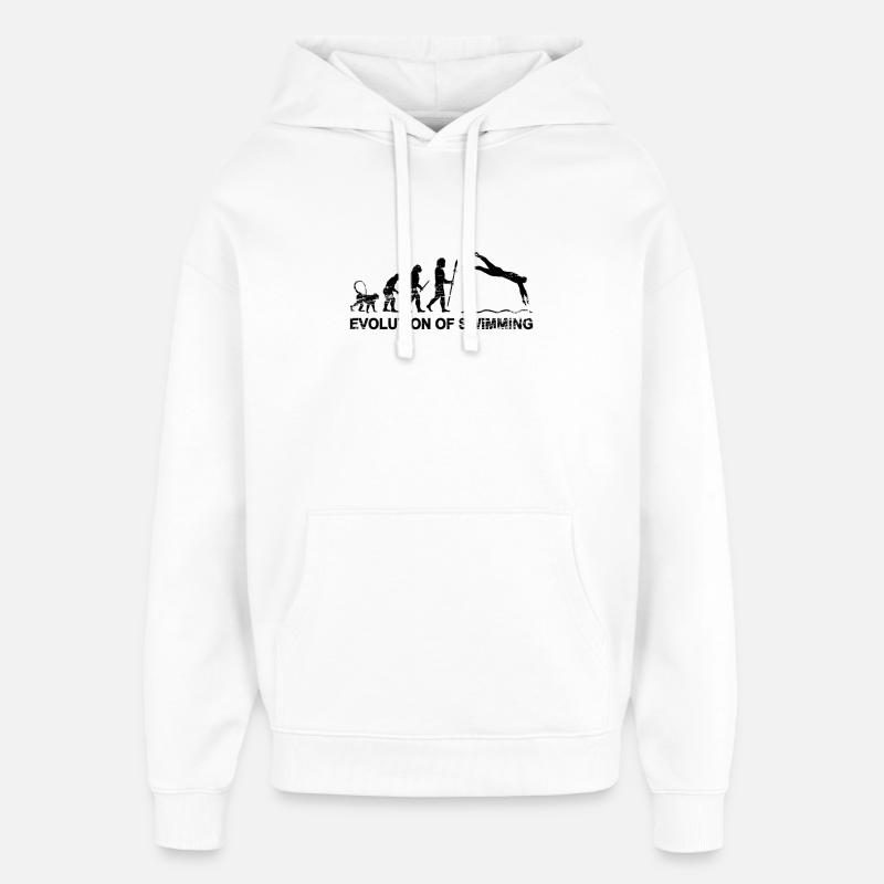 Schwimmer Evolution - Oversized Unisex Hoodie von Stanley/Stella - Weiß