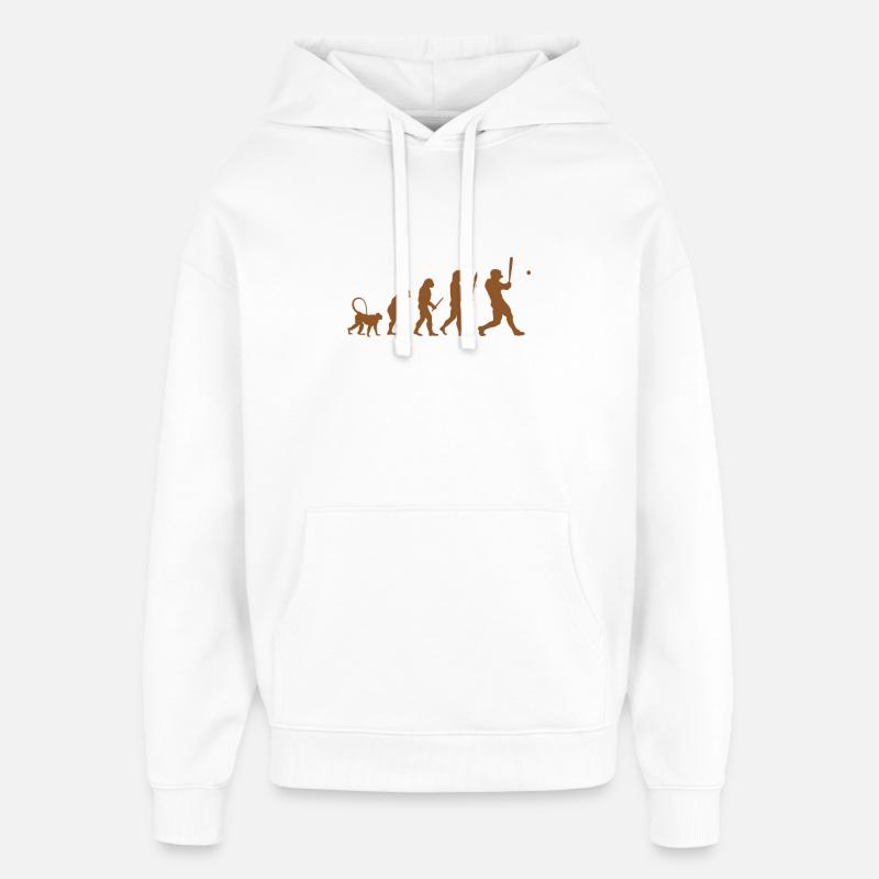 Baseball Evolution - Oversized Unisex Hoodie von Stanley/Stella - Weiß