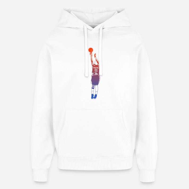 Dunk de basket-ball - Sweat à capuche unisexe Stanley/Stella Oversized - blanc