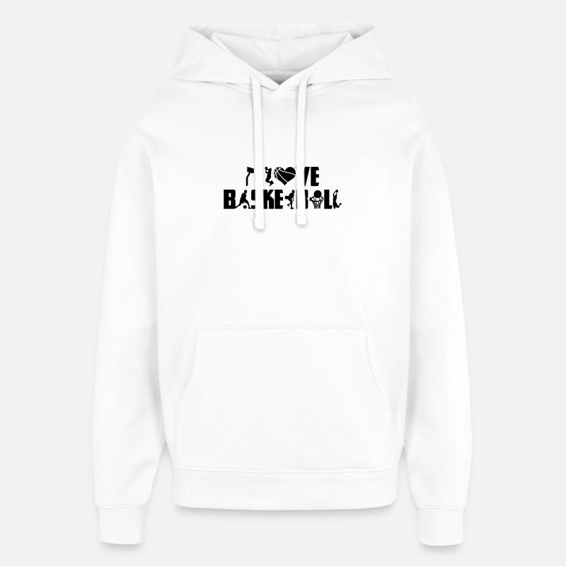 Basket-ball - Sweat à capuche unisexe Stanley/Stella Oversized - blanc