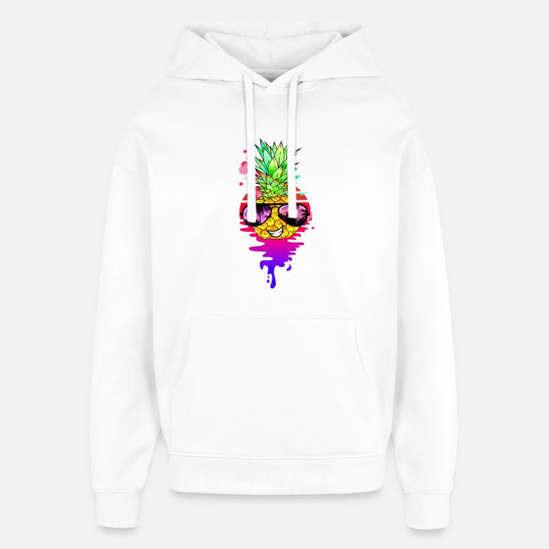 Drôle d’ananas rétro - Sweat à capuche unisexe Stanley/Stella Oversized - blanc