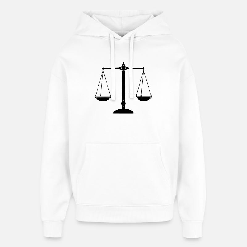 Tellerwaage - Oversized Unisex Hoodie von Stanley/Stella - Weiß