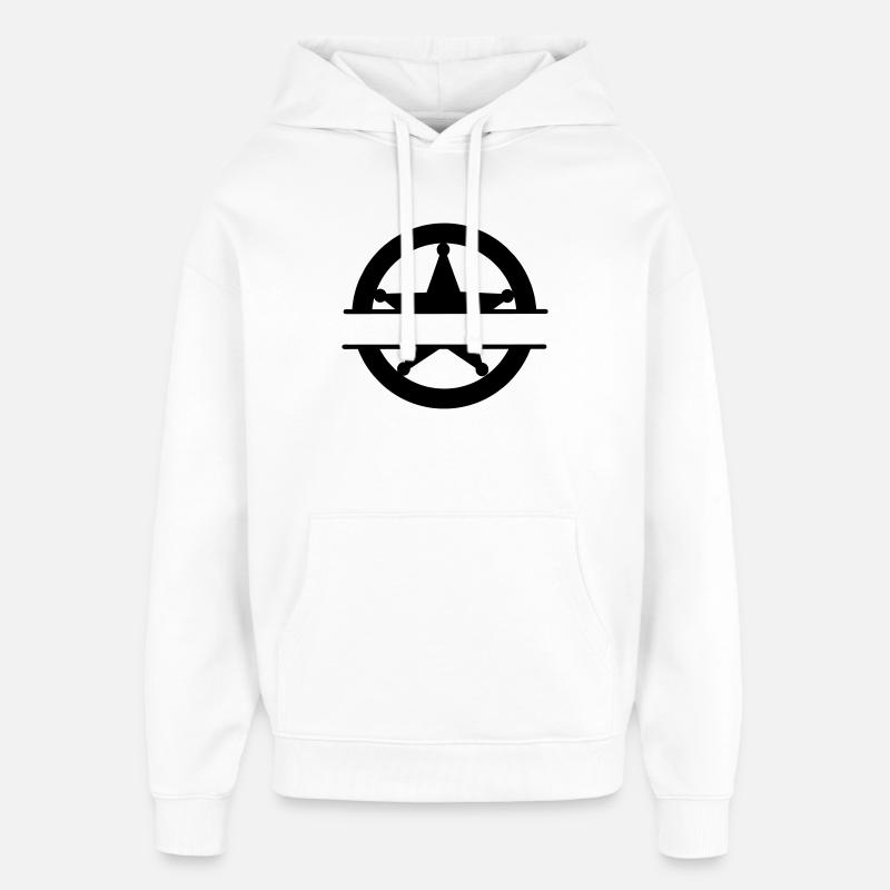 Étoile Marshall en cercle - Sweat à capuche unisexe Stanley/Stella Oversized - blanc