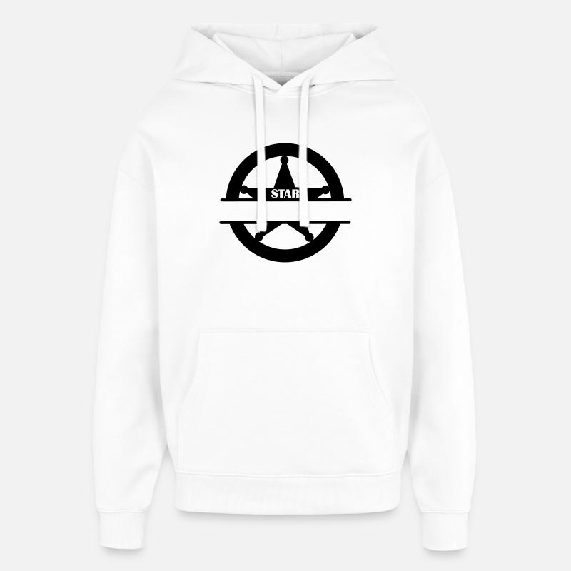 Marschallstern im Kreismonogramm - Oversized Unisex Hoodie von Stanley/Stella - Weiß
