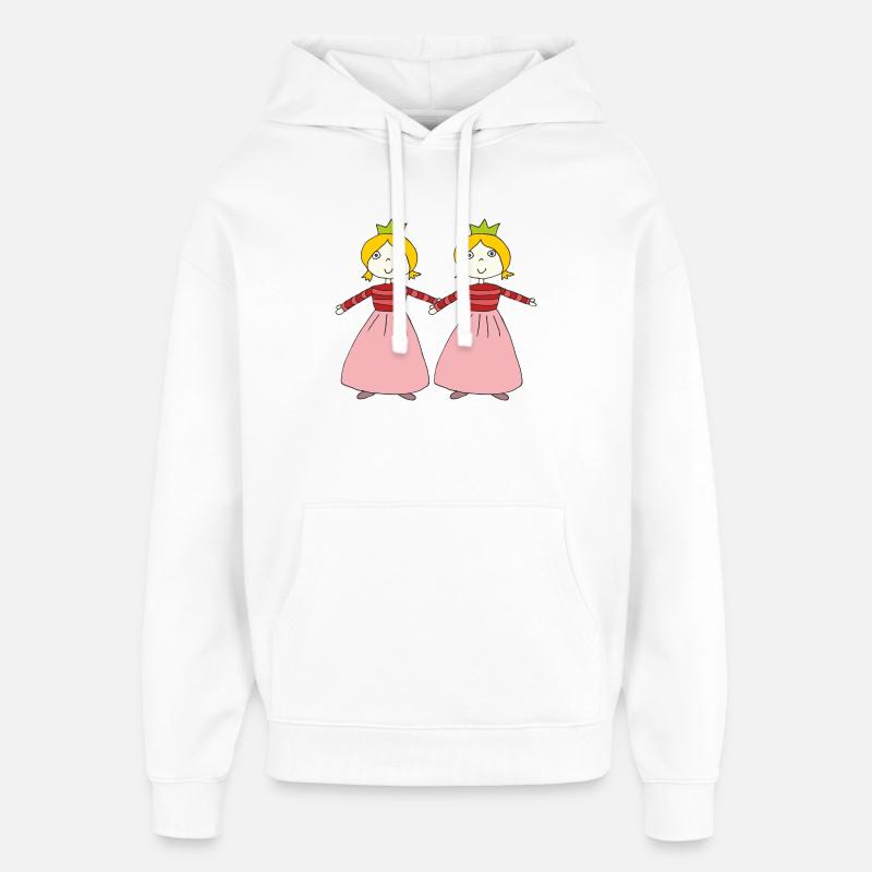 Petite princesse double - Sweat à capuche unisexe Stanley/Stella Oversized - blanc