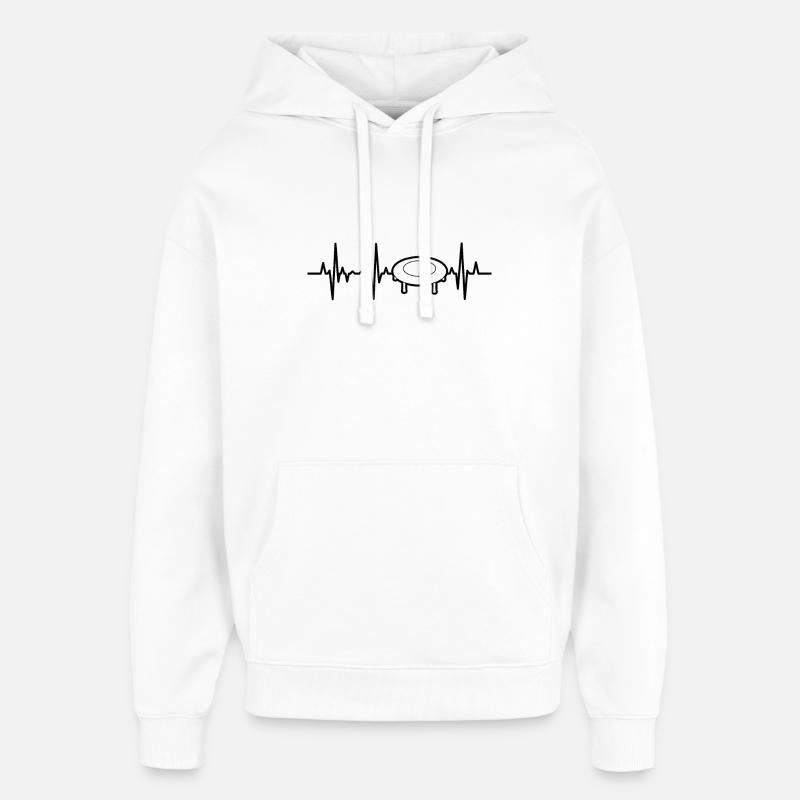 Trampoline Palpitations cardiaques - Sweat à capuche unisexe Stanley/Stella Oversized - blanc