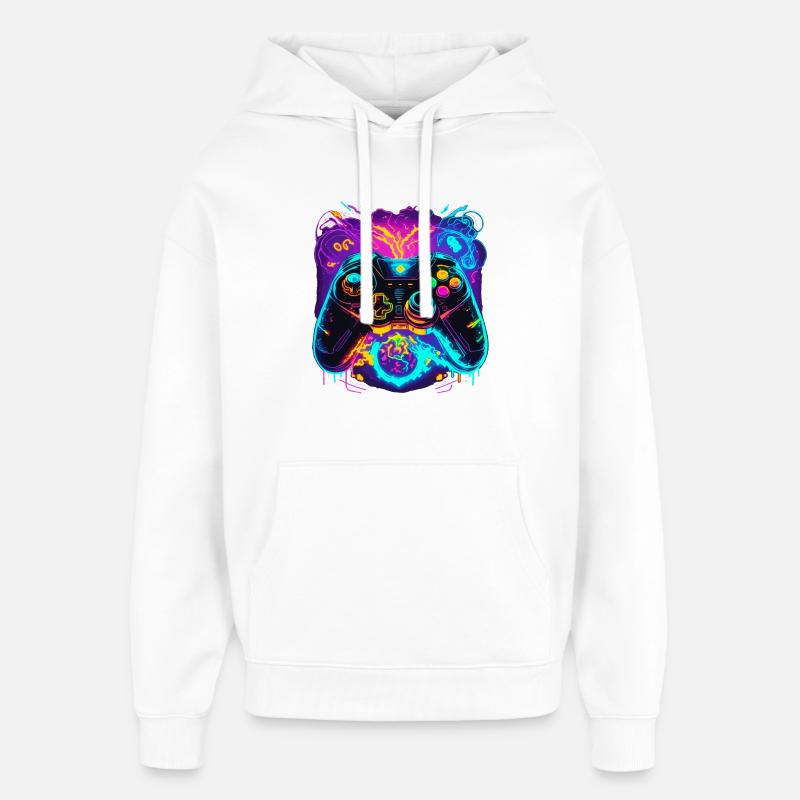 Power Graffiti Gaming Controller - Oversized Unisex Hoodie von Stanley/Stella - Weiß