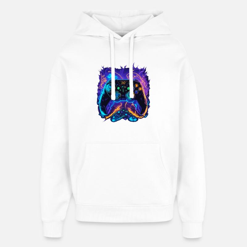 Powerful Gaming Controller Art - Oversized Unisex Hoodie von Stanley/Stella - Weiß