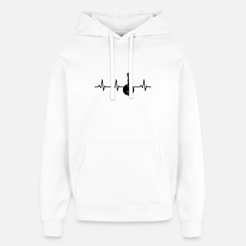 Banjo Palpitations cardiaques - Sweat à capuche unisexe Stanley/Stella Oversized - blanc