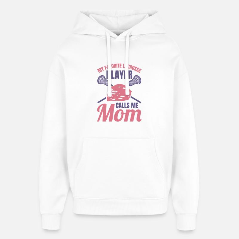 Mère joueuse de crosse - Sweat à capuche unisexe Stanley/Stella Oversized - blanc