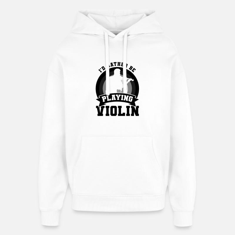 Dicton violoniste - Sweat à capuche unisexe Stanley/Stella Oversized - blanc