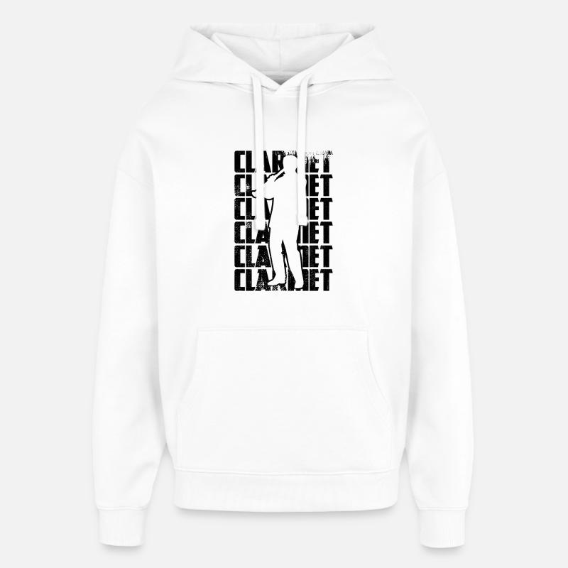 Clarinette - Sweat à capuche unisexe Stanley/Stella Oversized - blanc