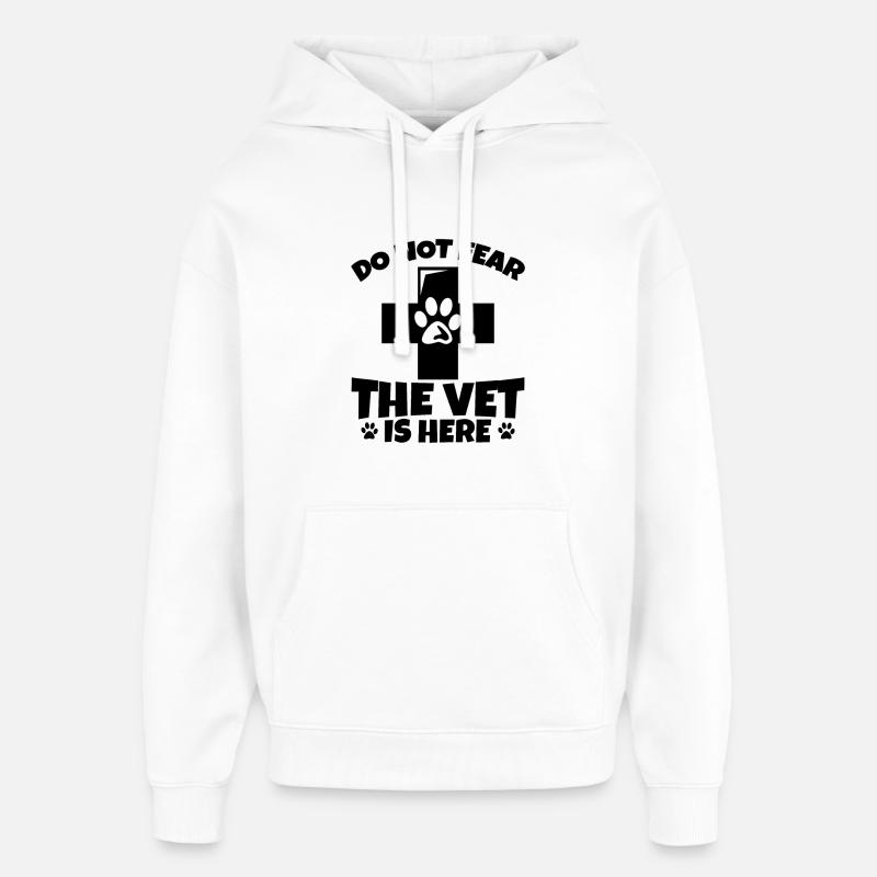 Citation d’un vétérinaire - Sweat à capuche unisexe Stanley/Stella Oversized - blanc