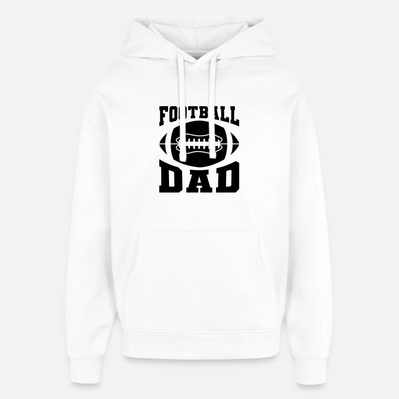 Papa de football américain - Sweat à capuche unisexe Stanley/Stella Oversized - blanc