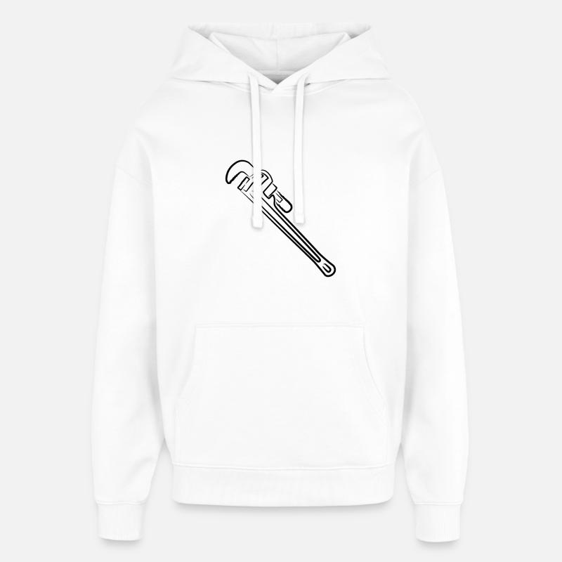 Clé à pipe - Sweat à capuche unisexe Stanley/Stella Oversized - blanc