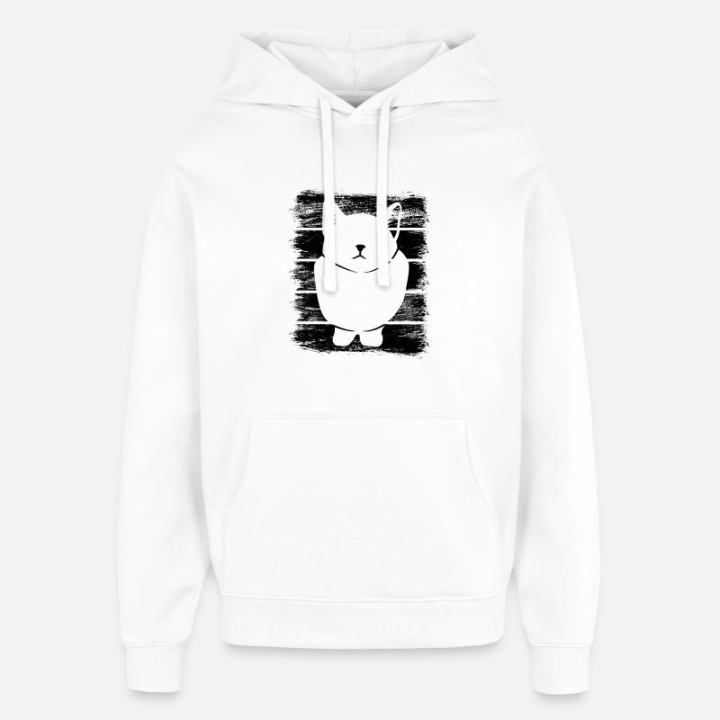 Chat - Sweat à capuche unisexe Stanley/Stella Oversized - blanc