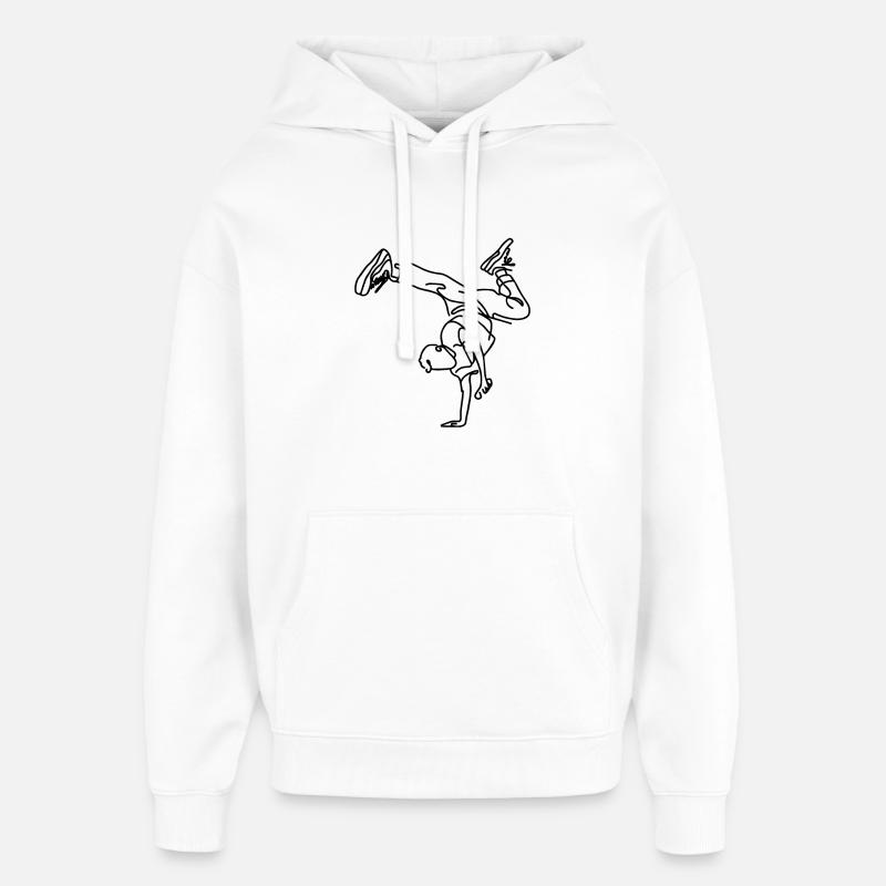 Garçon de breakdance - Sweat à capuche unisexe Stanley/Stella Oversized - blanc