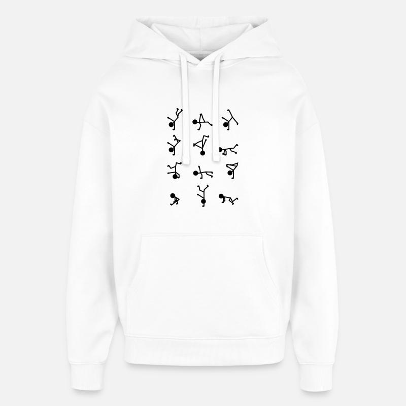 Mouvements de breakdance - Sweat à capuche unisexe Stanley/Stella Oversized - blanc