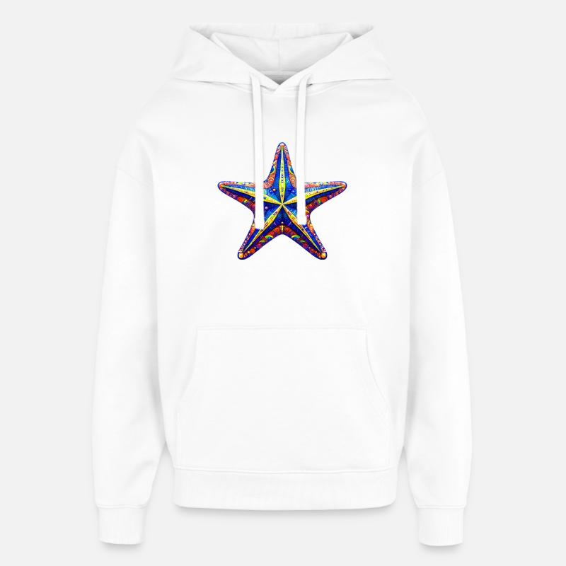 Étoile de mer - Sweat à capuche unisexe Stanley/Stella Oversized - blanc