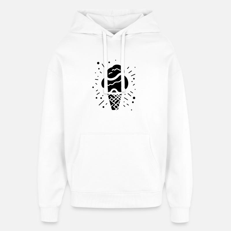 Eiscreme - Oversized Unisex Hoodie von Stanley/Stella - Weiß