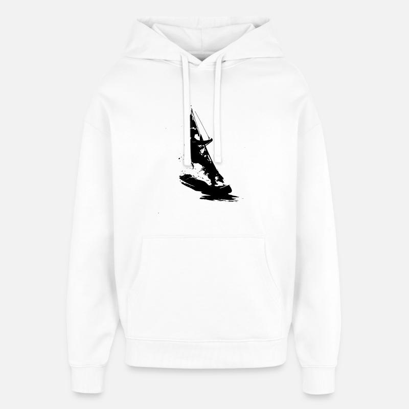 Planche à voile - Sweat à capuche unisexe Stanley/Stella Oversized - blanc