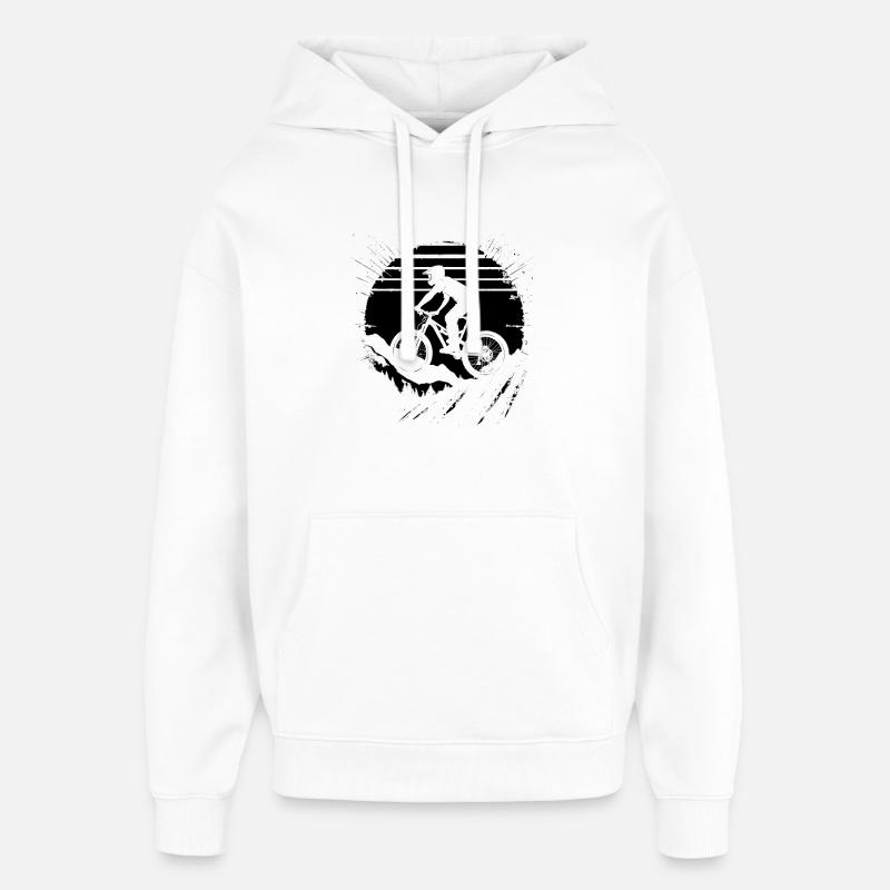 Graphismes de VTT - Sweat à capuche unisexe Stanley/Stella Oversized - blanc