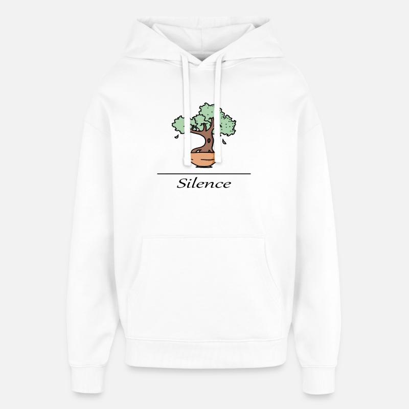 Arbre zen - silence - Sweat à capuche unisexe Stanley/Stella Oversized - blanc