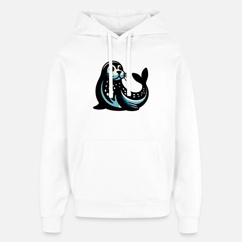 Phoque - Sweat à capuche unisexe Stanley/Stella Oversized - blanc