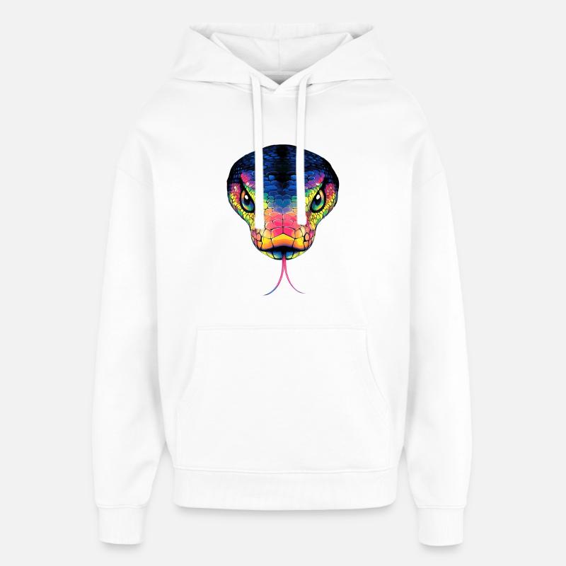 Schlange Python Kobra Mamba Klapperschlange Snake - Oversized Unisex Hoodie von Stanley/Stella - Weiß
