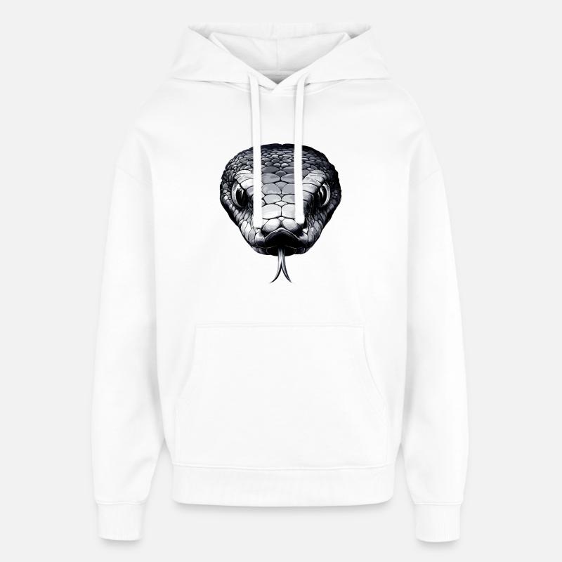 Schlange Python Kobra Mamba Klapperschlange Snake - Oversized Unisex Hoodie von Stanley/Stella - Weiß