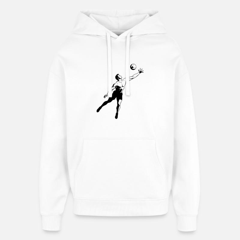 Joueurs de volley-ball - Sweat à capuche unisexe Stanley/Stella Oversized - blanc