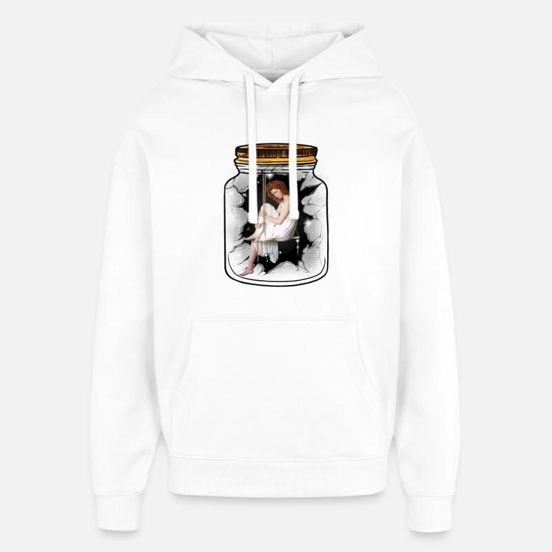 Emotionen Gefühle Depression Einsamkeit - Oversized Unisex Hoodie von Stanley/Stella - Weiß