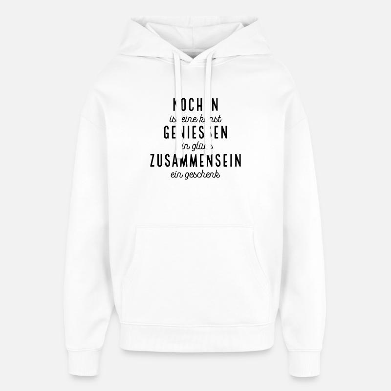 Dictons amusants pour les chefs - Sweat à capuche unisexe Stanley/Stella Oversized - blanc