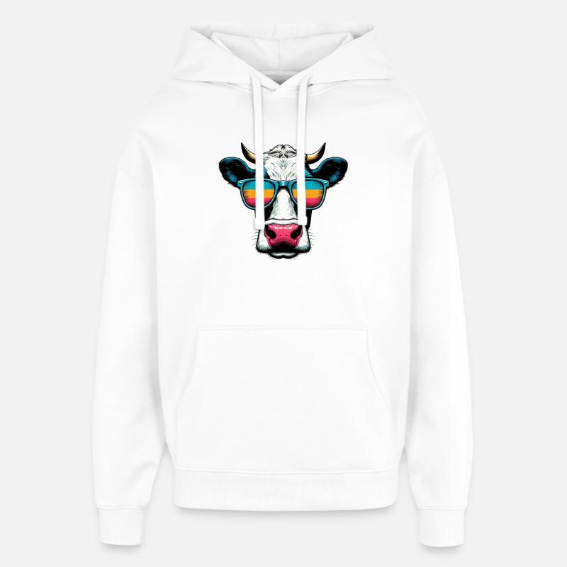 Vache - Sweat à capuche unisexe Stanley/Stella Oversized - blanc