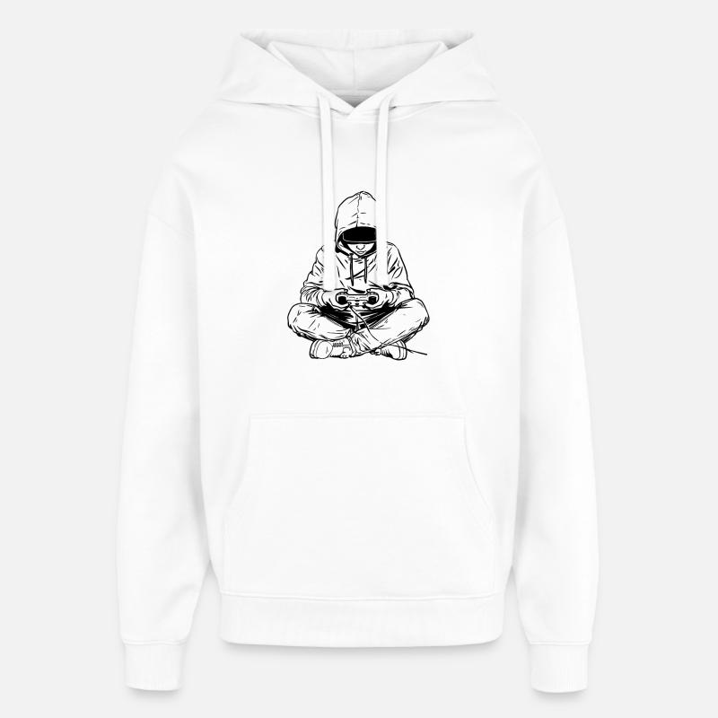 Graphismes de joueur - Sweat à capuche unisexe Stanley/Stella Oversized - blanc