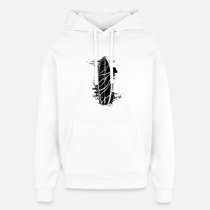 Planche de surf - Sweat à capuche unisexe Stanley/Stella Oversized - blanc