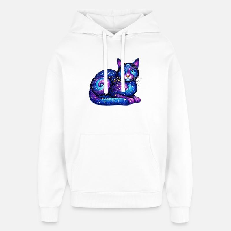 Katze - Oversized Unisex Hoodie von Stanley/Stella - Weiß